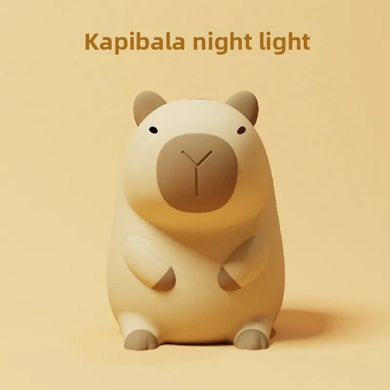 Cute Cartoon Capybara Night Light Battery Dimming Sleep Night Lamp for Children'S Room Decor